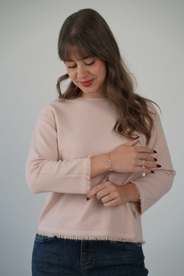 Maglioncino Orlo Sfrangiato