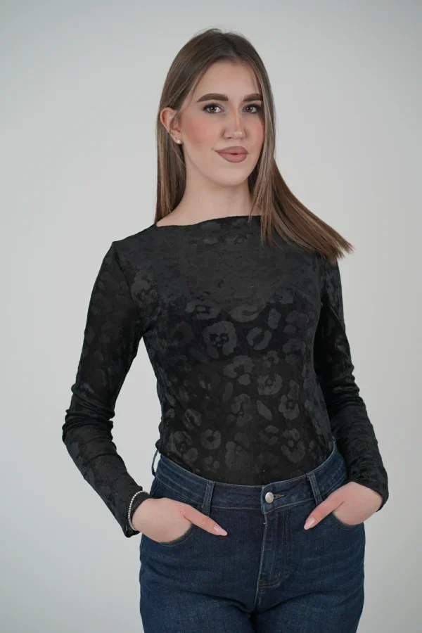 Maglia Velluto Leopardata