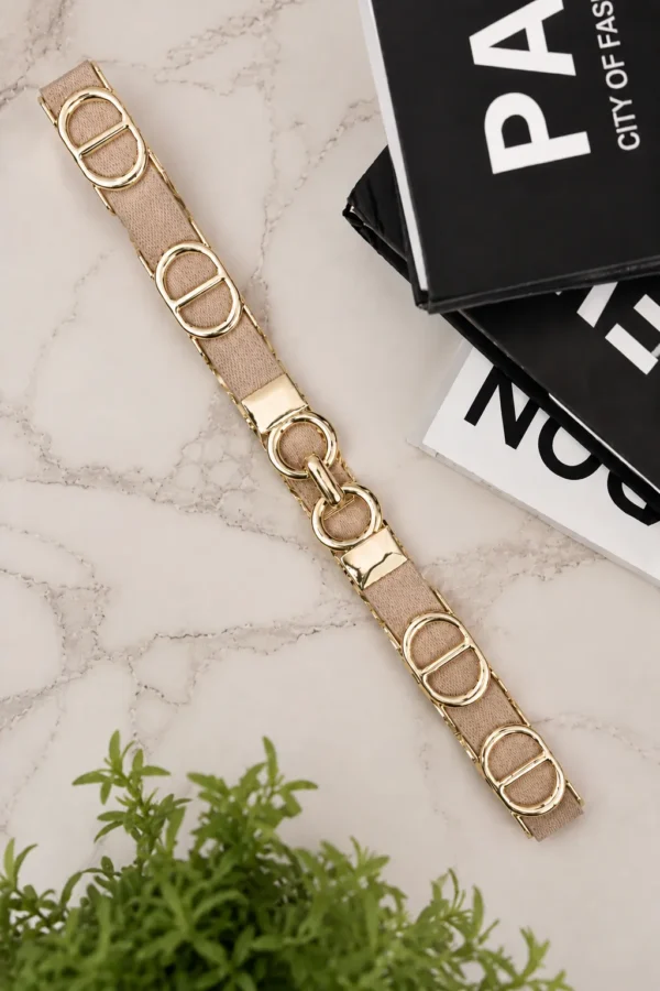 Cinturina Nim - Oro - Beige