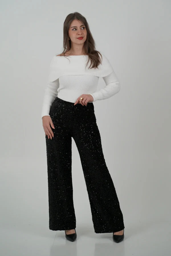 Pantalone Velluto Mini Paillettes
