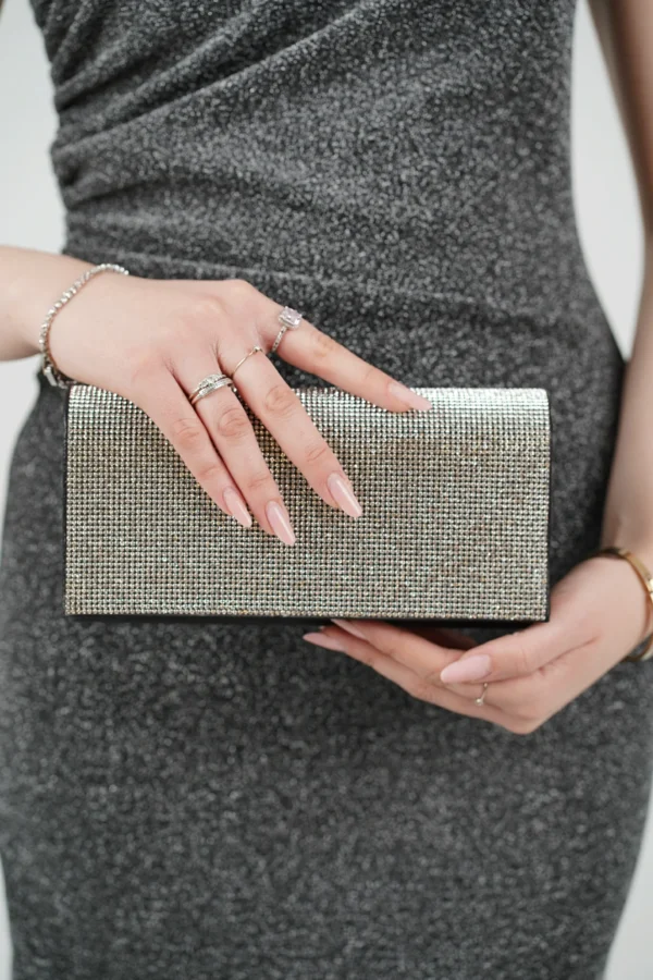 Pochette Nera con Strass