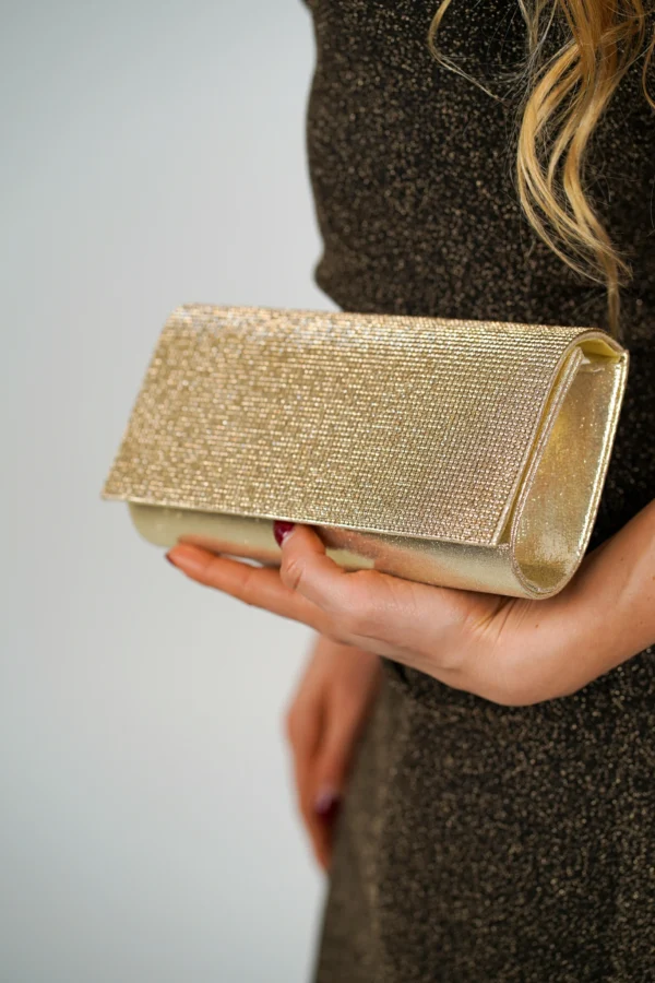 Pochette Oro con Strass