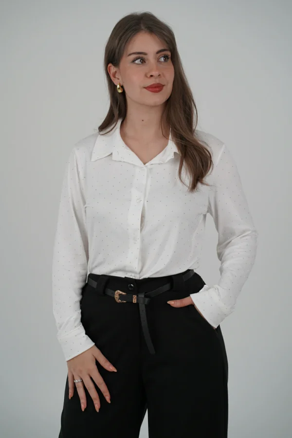 Camicia Classica Felpatina con Strass ✨