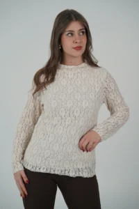 Maglia Lupetto in Pizzo