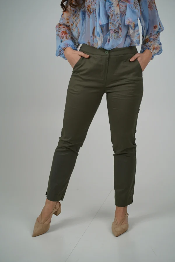 Pantalone Gabriela - Verde Oliva, L-44/46
