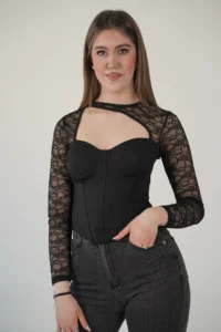 Top Corsetto Pizzo - immagine 2