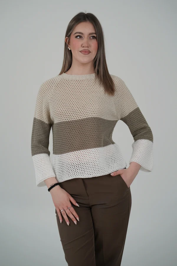 Maglia Traforata Tricolor