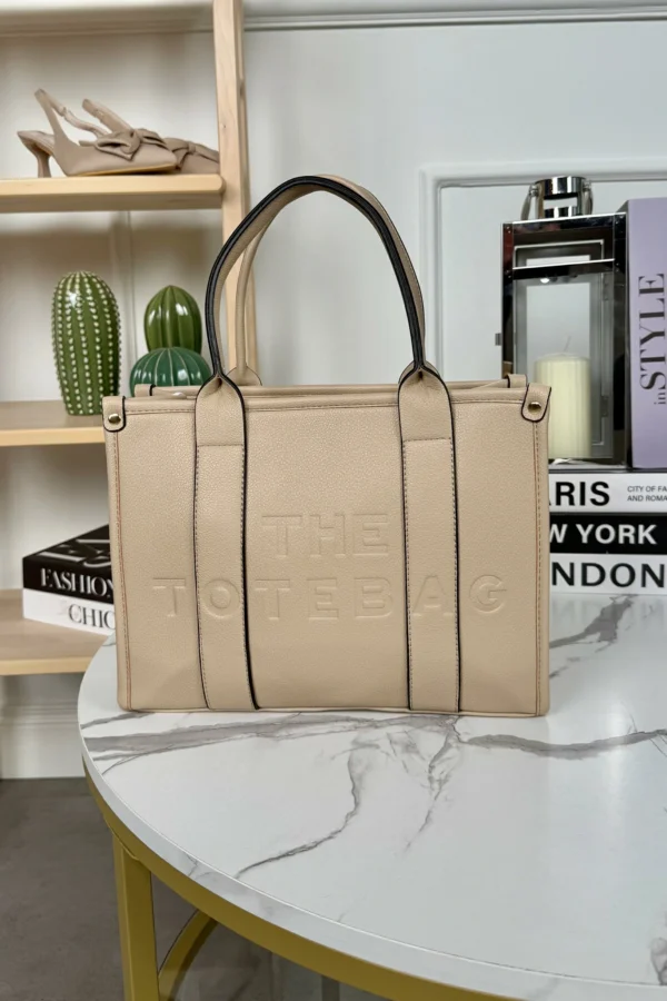 Borsa The Tote Bag Media - Beige