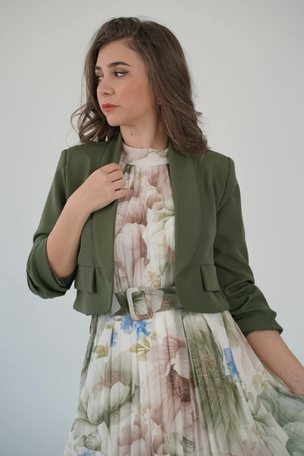 Giacchino Addy Manica Arricciata - Verde salvia