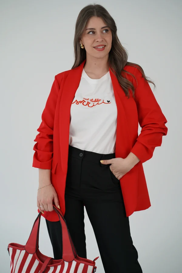 Blazer Sophie Sfoderato - Rosso
