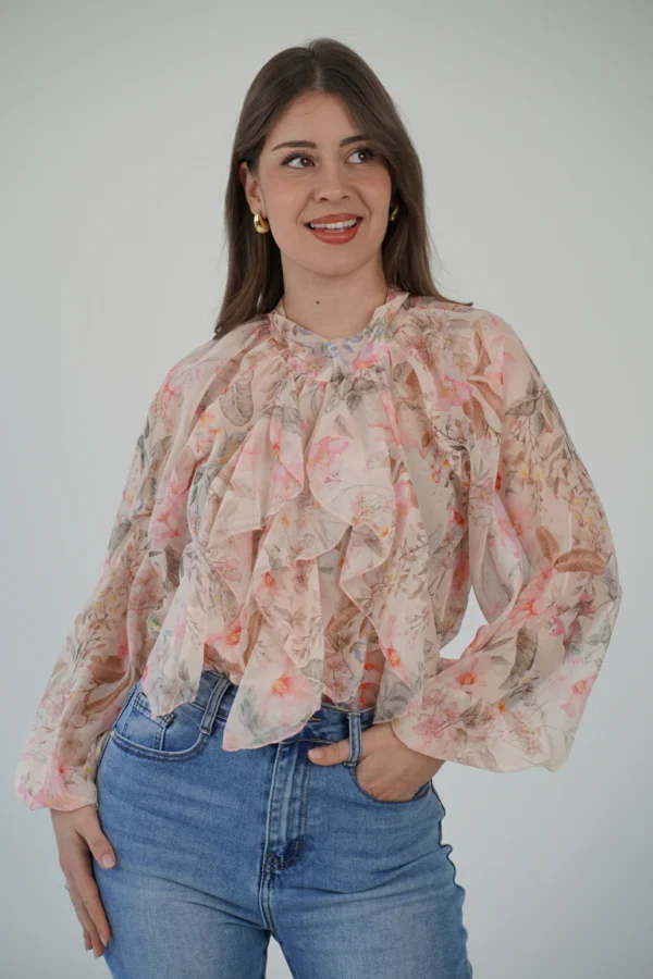 Camicetta Volant e Fiori