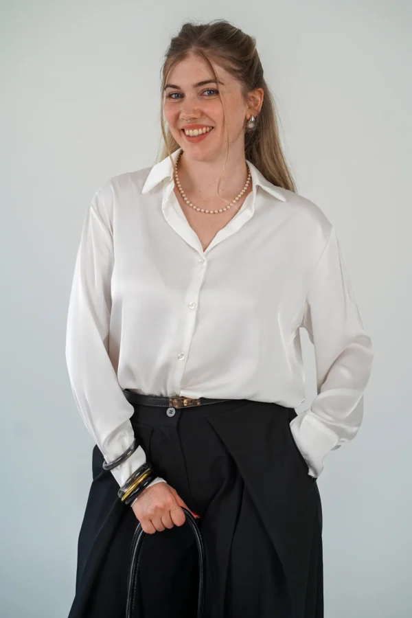 Camicia Satin - Bianco