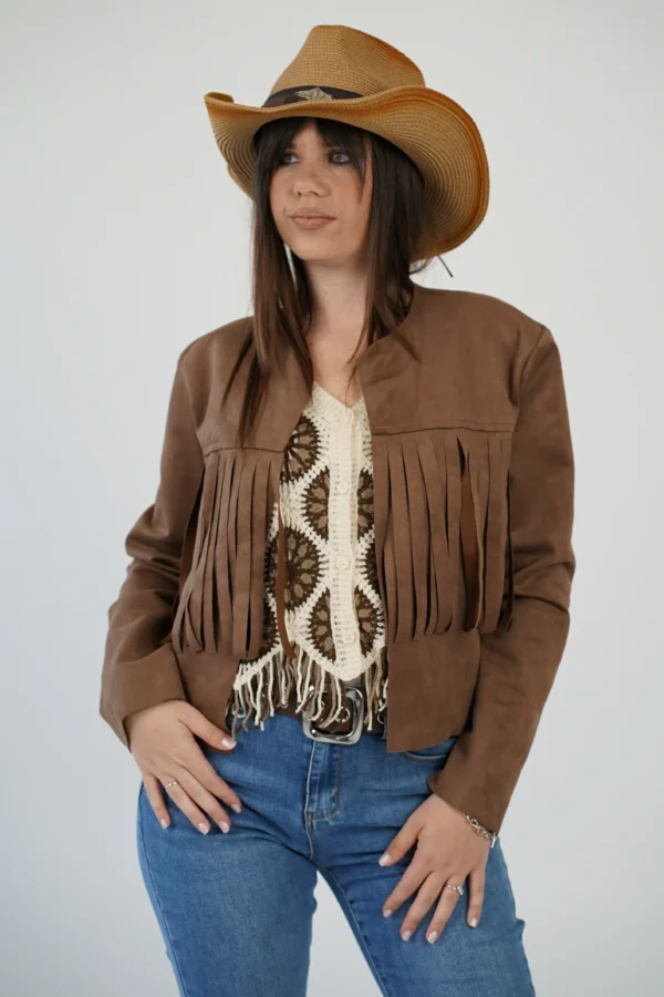 Giacchino Scamosciato con Frange