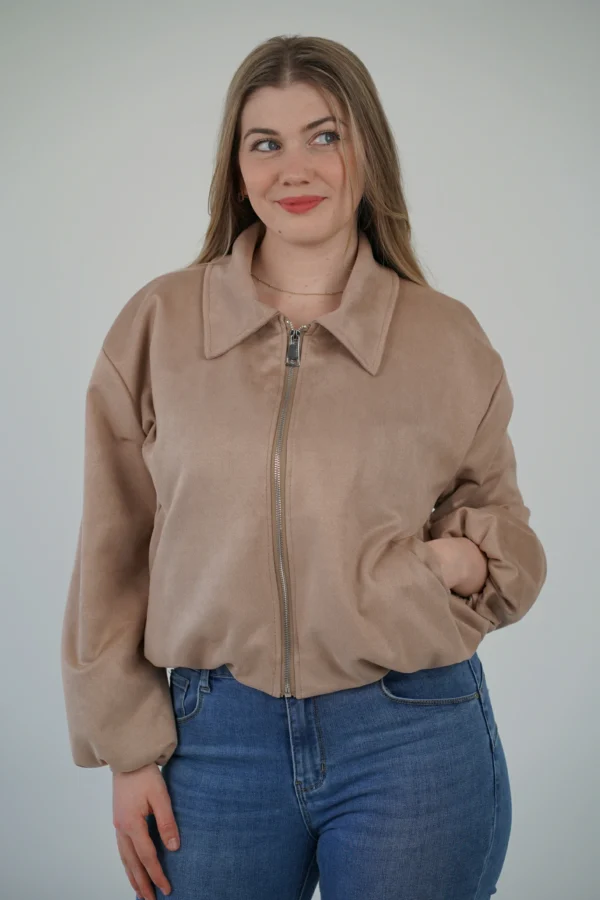 Giacca Bomber Scamosciata