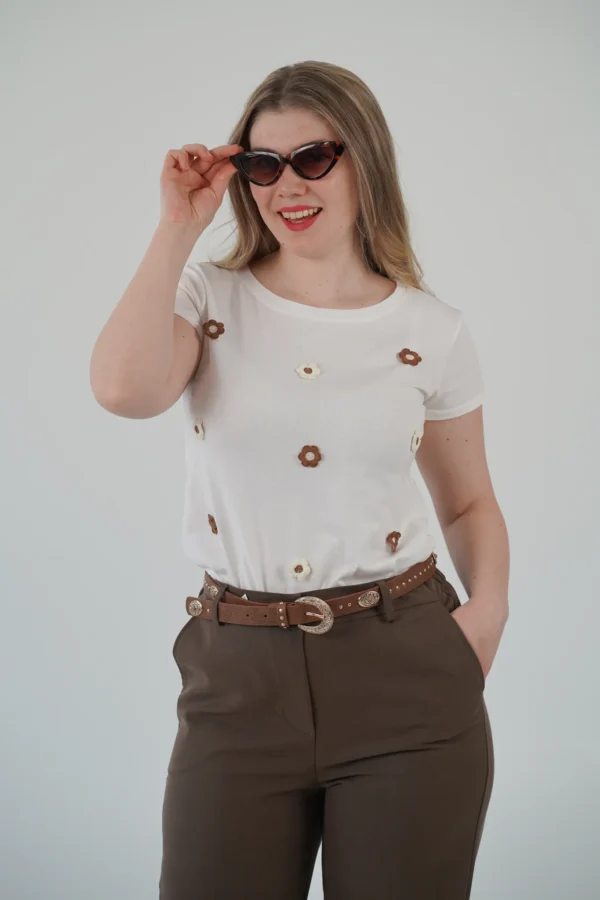 T-Shirt Fiorellini Crochet