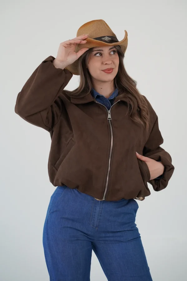 Giacca Bomber Scamosciata