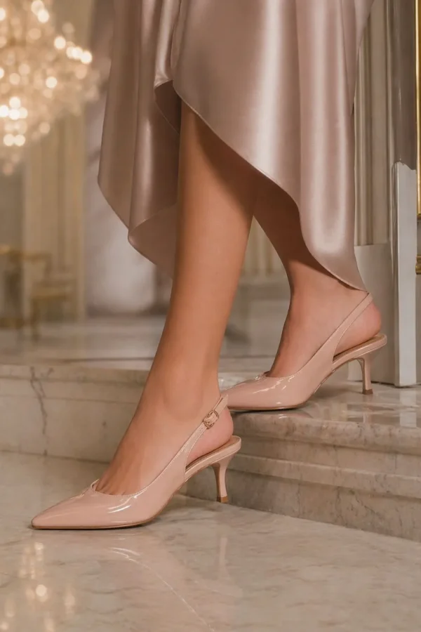 Slingback Glossy - Cipria