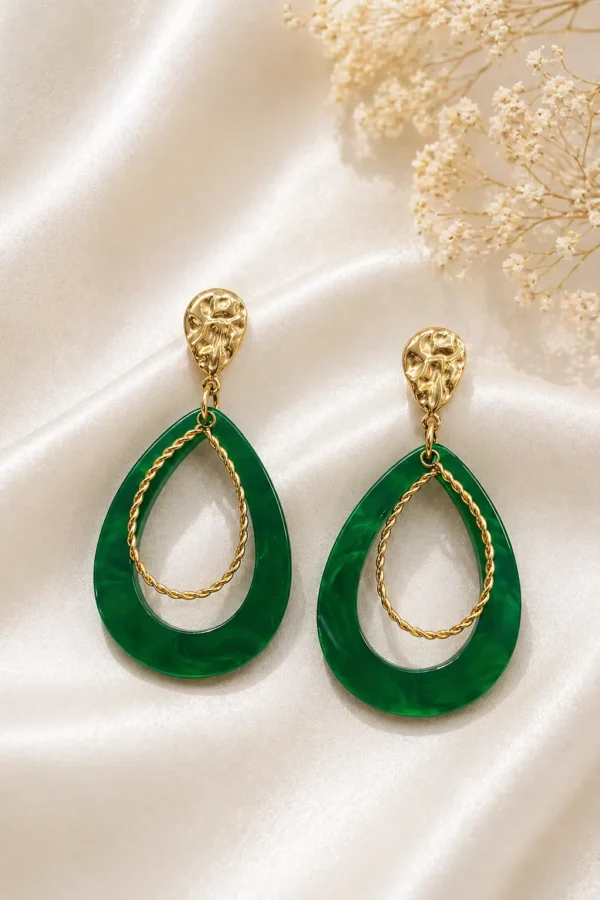 Orecchini Green Drop