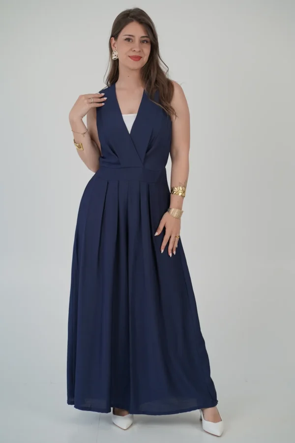 Jumpsuit Isla in Viscosa - Blu