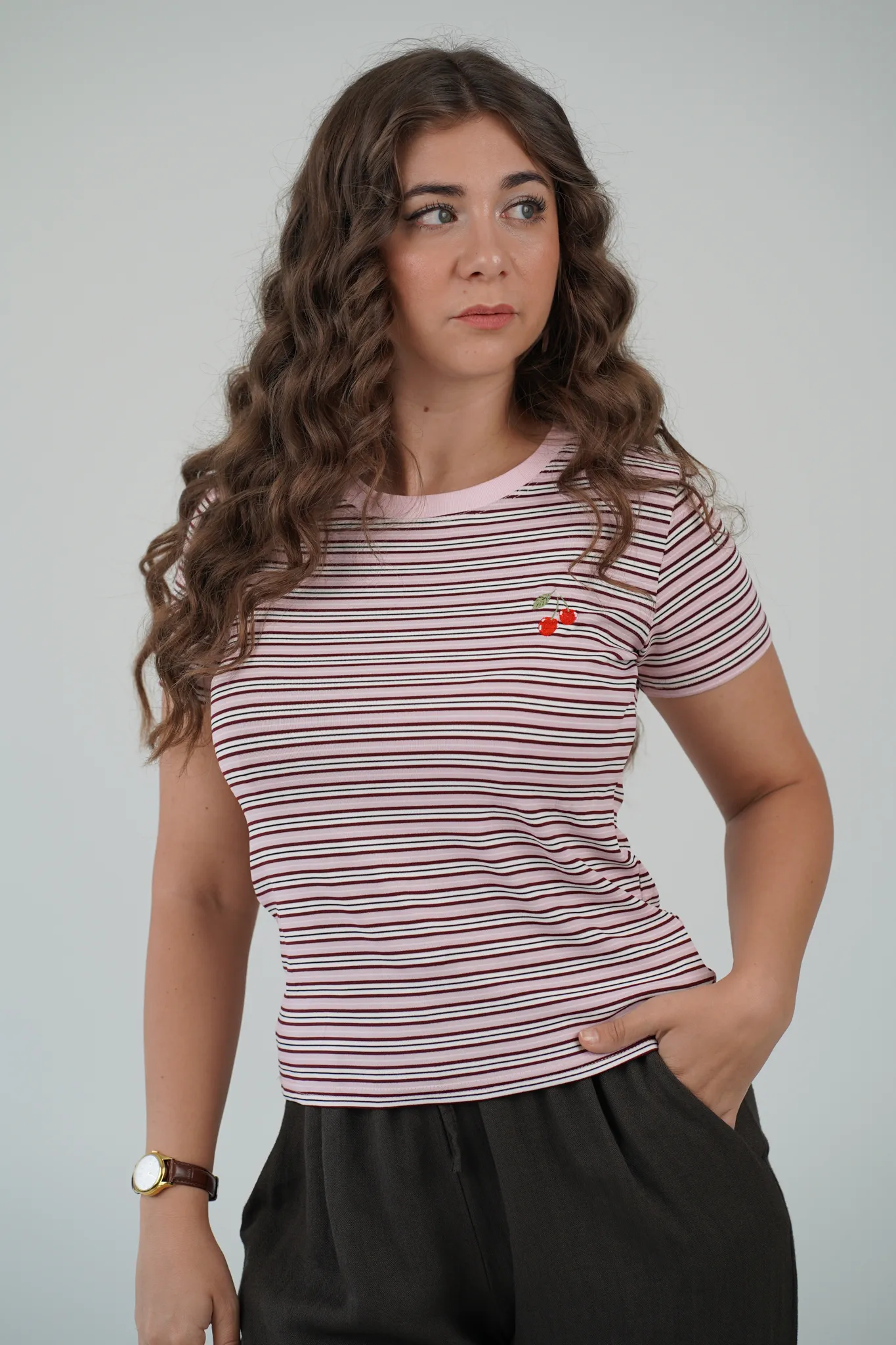 T-Shirt Cherry Stripes - immagine 4