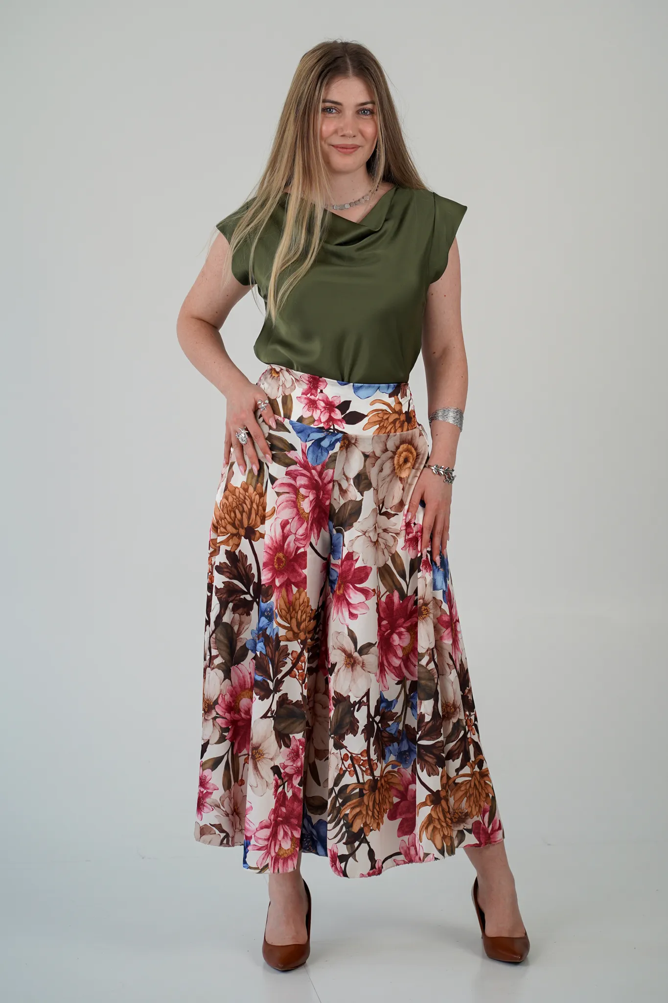 Pantalone Trapezio Fioritura - immagine 4