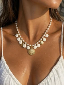Collana Conchiglie e Perle