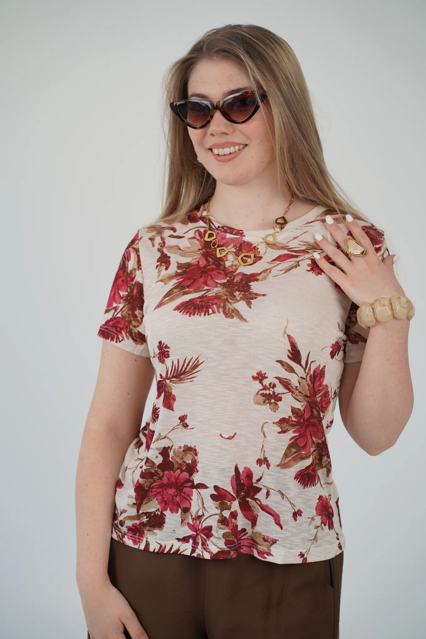 T-Shirt Misto Lino Oleandro - immagine 3