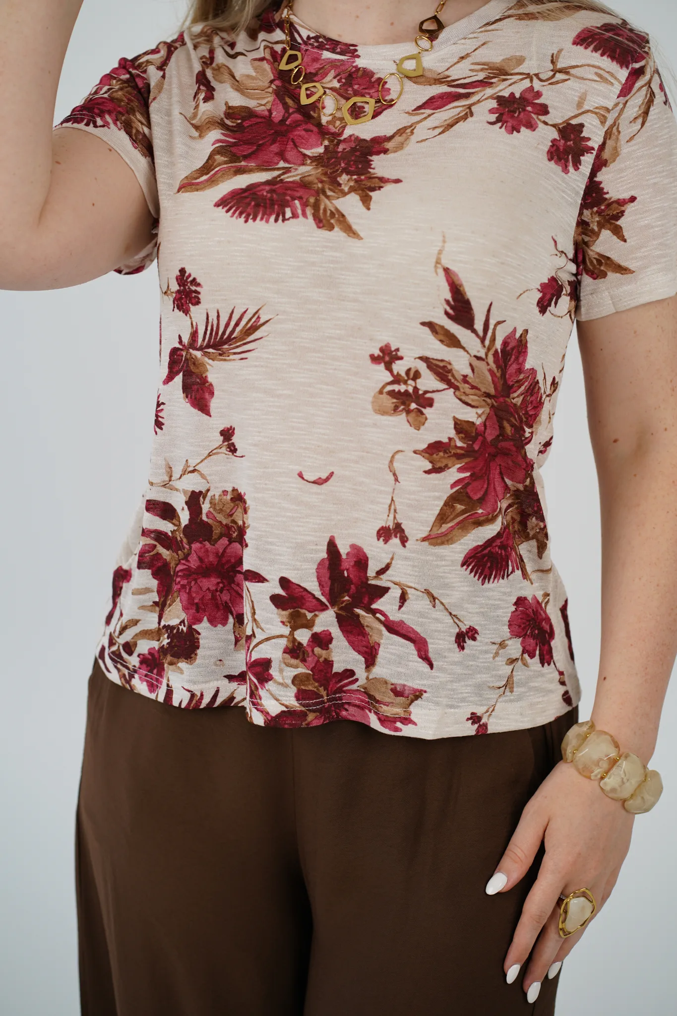 T-Shirt Misto Lino Oleandro - immagine 4