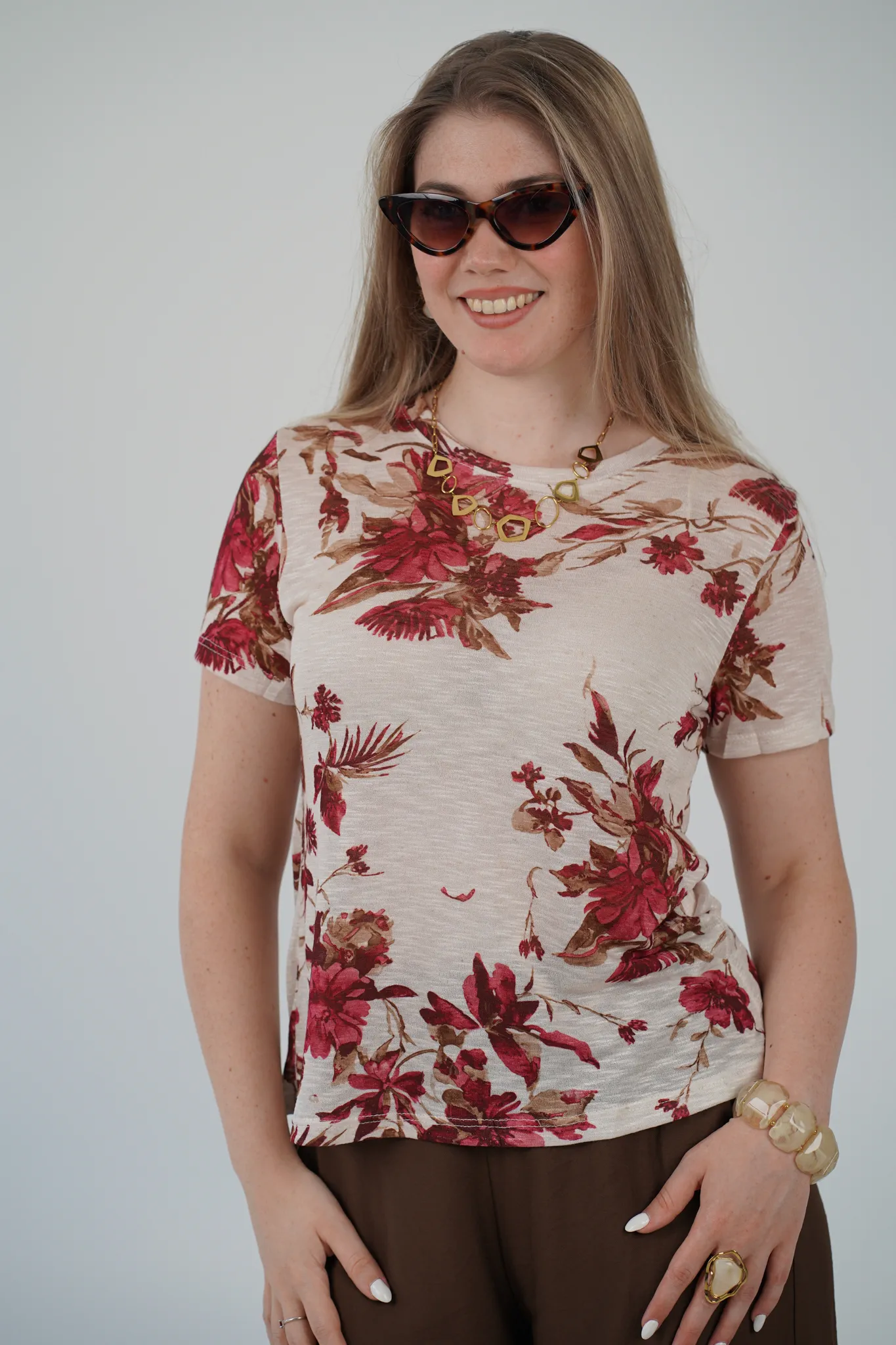 T-Shirt Misto Lino Oleandro - immagine 5