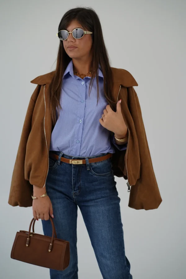 Giacca Bomber Scamosciata