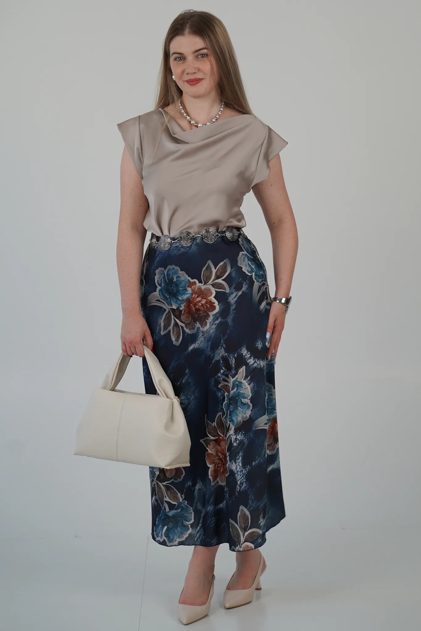 Gonna Midi Satin Rosalie - immagine 6
