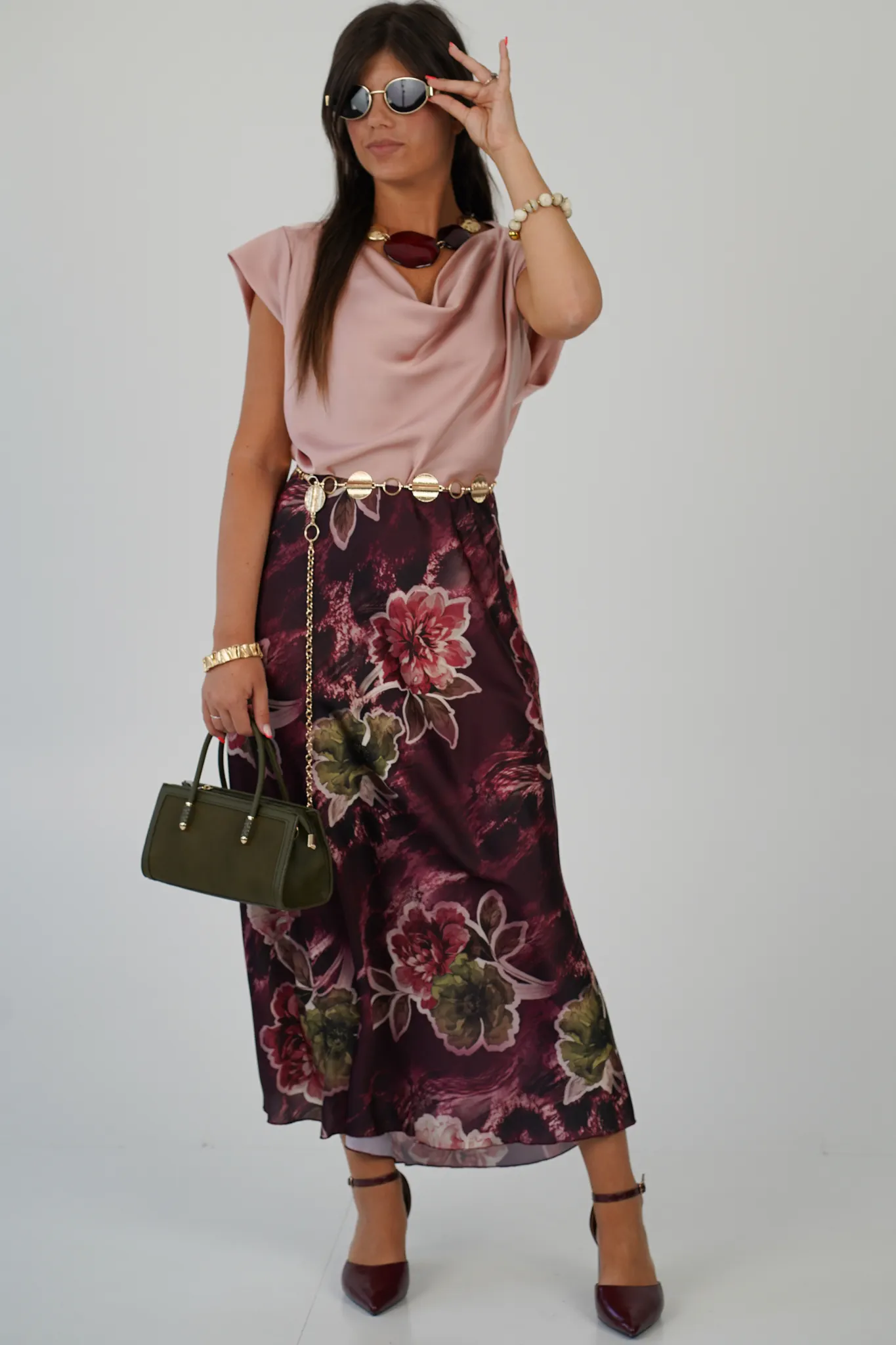 Gonna Midi Satin Rosalie