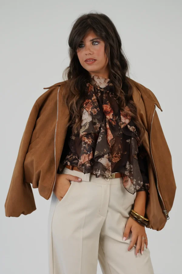 Giacca Bomber Scamosciata
