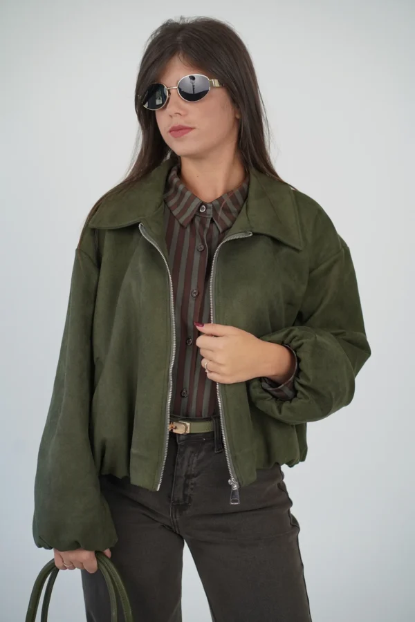 Giacca Bomber Scamosciata