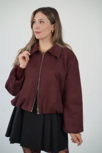 Giacca Bomber Scamosciata