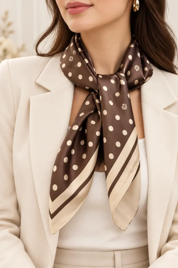 Foulard Roselline e Pois