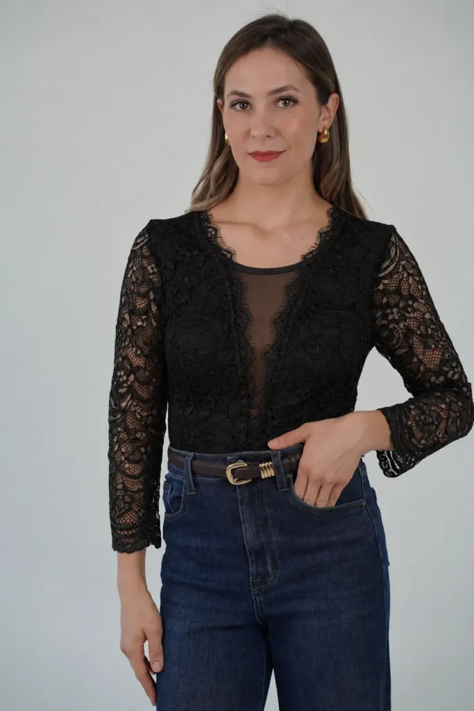 Body in Pizzo Scollo a V - immagine 8
