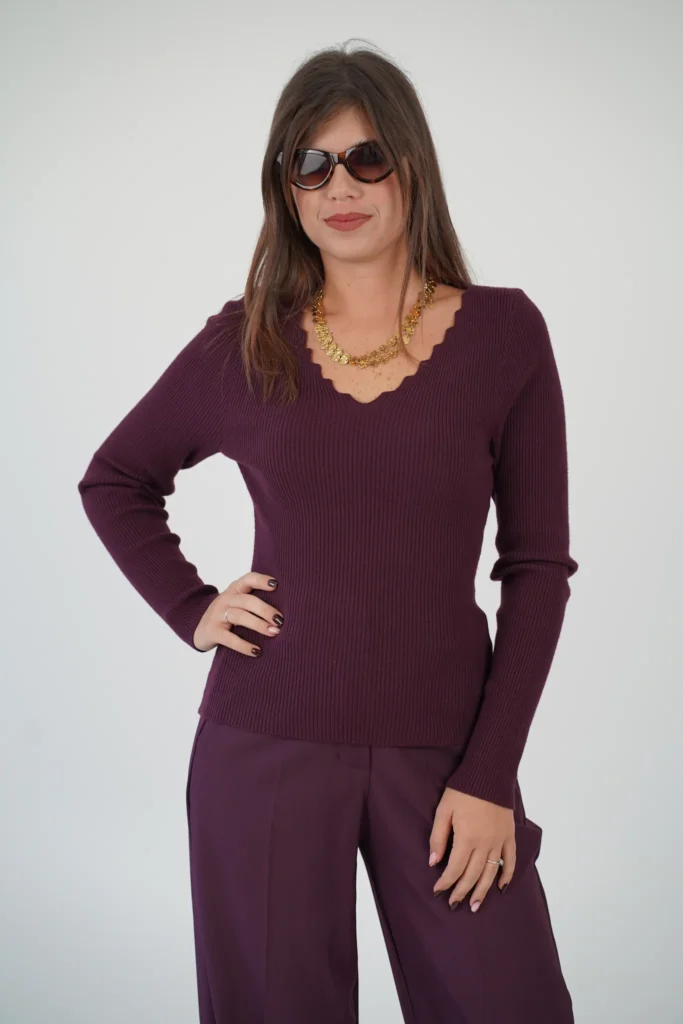 Maglia Scollo a Zig Zag - immagine 6