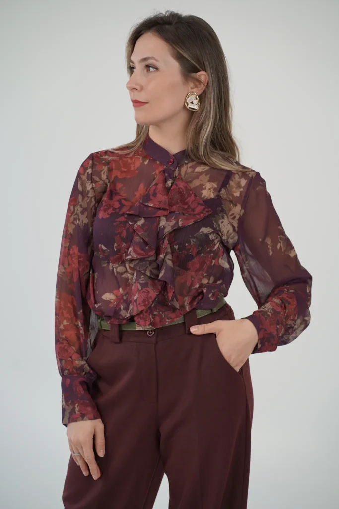 Camicia Volant Fiori - immagine 4