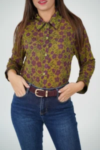 Camicia Misto Cashmere Fiorellini - immagine 5