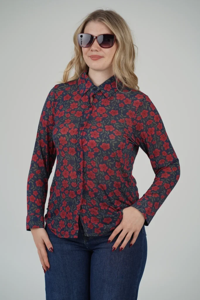 Camicia Misto Cashmere Fiorellini - immagine 10