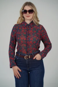 Camicia Misto Cashmere Fiorellini - immagine 8