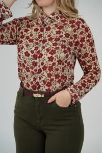 Camicia Misto Cashmere Fiorellini - immagine 2