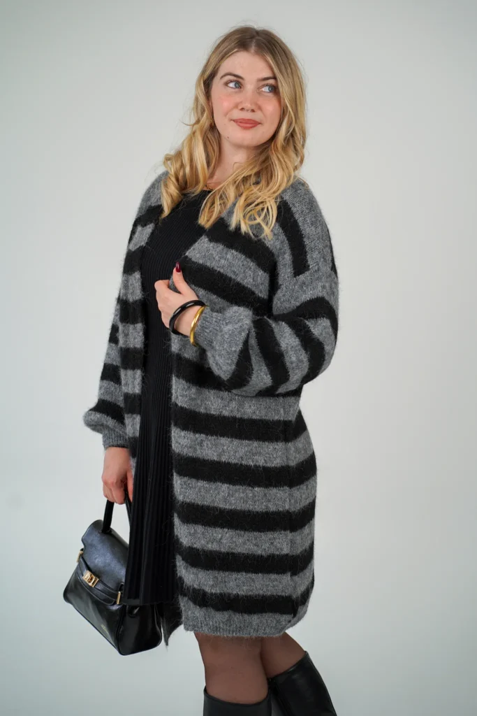 Cardigan Lungo a Righe - immagine 2