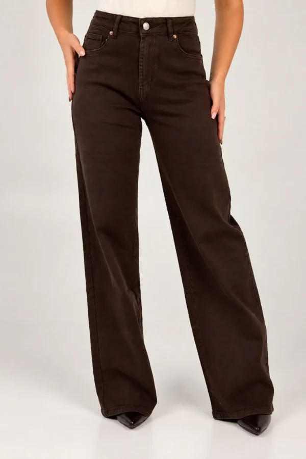 Jeans Wide Leg Oregon - Caffè