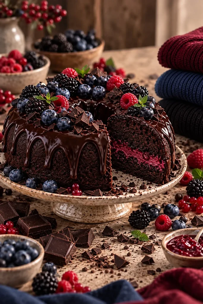 Box Cake - Ciambellone Ai Lamponi e Mirtilli